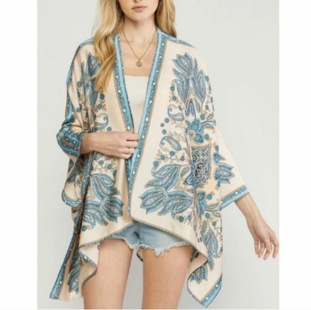 Open Print Kimono